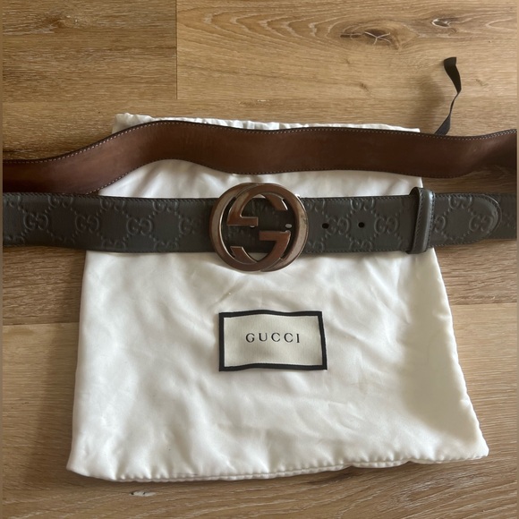 (SEE PICS) GUCCI Men’s Interlocking 2017 G Logo Leather Belt - Picture 6 of 7